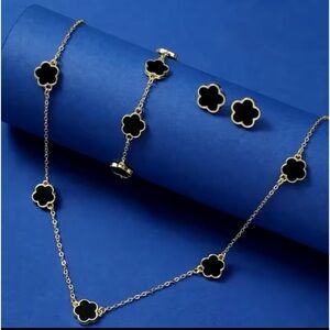 Gold Filled Clover Jewelry Set